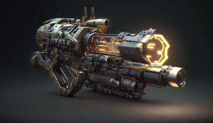Cool futuristic gun generated by ai