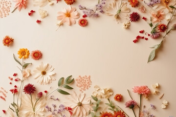 Fototapeta na wymiar mockup of beautiful flowers created with Generative AI technology