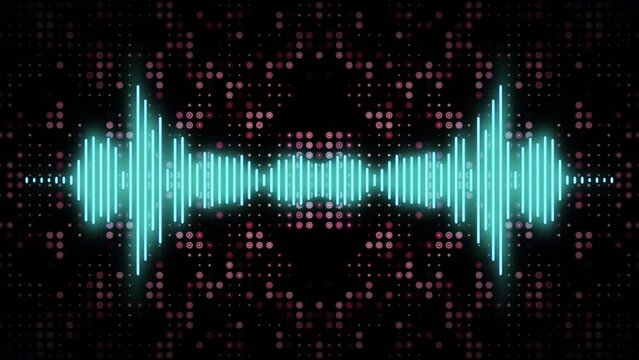 Stylish symmetric stage techno show musical background for music beat and disco