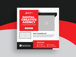 Business marketing web banners, square banner templates, and social media posts for business marketing