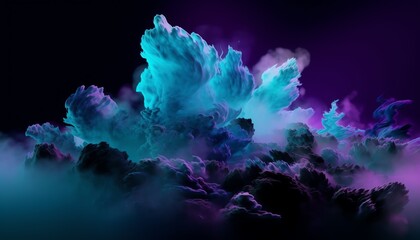 Fototapeta na wymiar abstract blue smoke background
