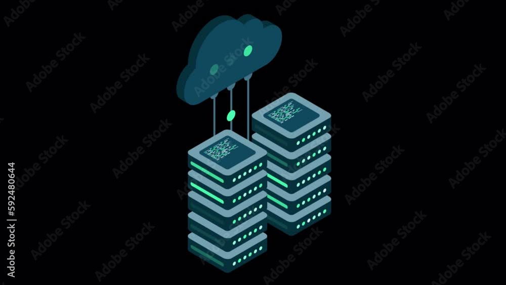 Fototapete cloud technology computing concept. modern cloud technology. data center isometric concept. isometri