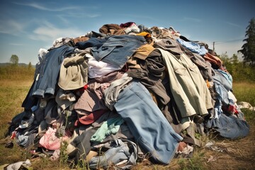 old clothes for donation, recycling and upcycling clothing, ecology problem