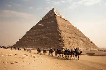Foto op Canvas pyramid of giza created with Generative AI technology © Robert Herhold