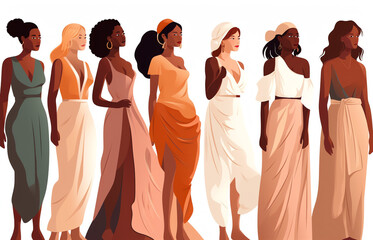 group of women of different races