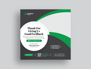 Testimonials of clients and customer feedback suitable for covers, web banners, and social media post templates with color variations