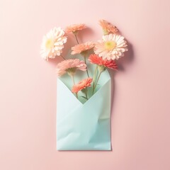 flowers in envelope