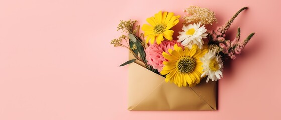 flowers in envelope