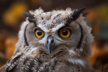Obraz premium portrait of a horned owl