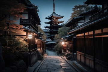 japanese temple in spring Generative AI, Generativ, KI, 