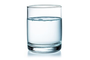 Glass of Water isolated on White Background. Photo generative AI