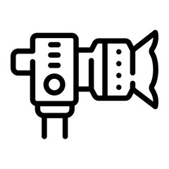 dslr camera line icon