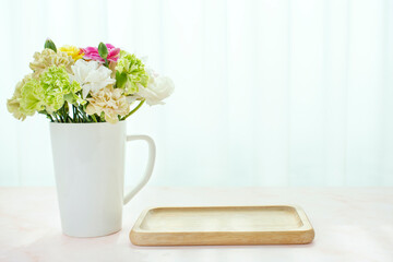 제품촬영을 위한 화병과 연단