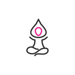 yoga logo template. Icon Illustration Brand Identity. Isolated and flat illustration. Vector graphic
