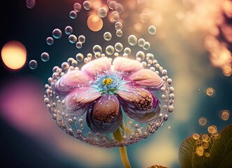 fractal background with flowers