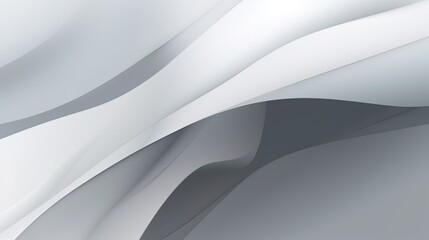 abstract background with smooth lines in gray colors, 3d illustration.Generative Ai