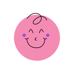 cute smile face character