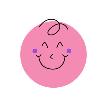 cute smile face character
