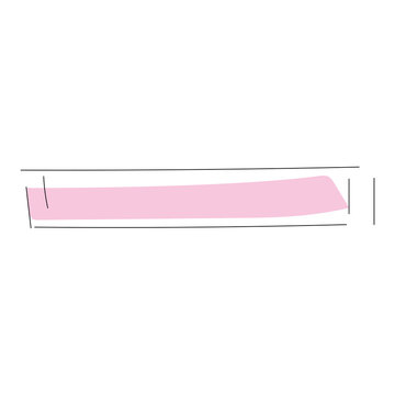 minimalist pink lower third stroke element