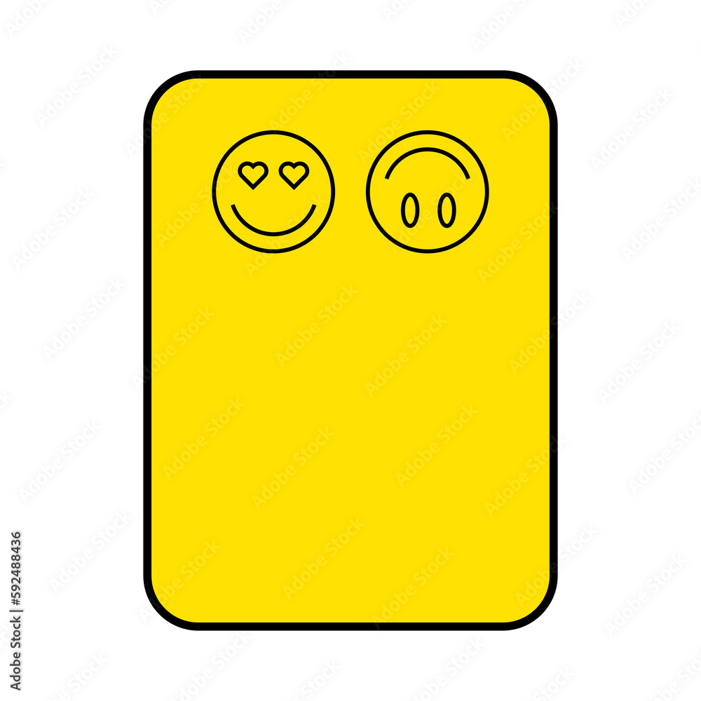 Poster note with smile emoticon