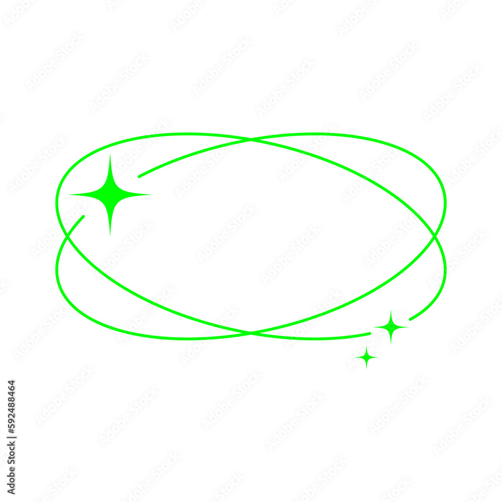 Poster futuristic round and star element