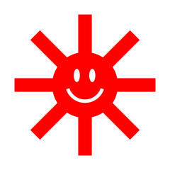 red smile character element