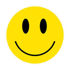 yellow happy smile face emoticon