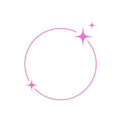 Obraz na płótnie Canvas pink star in round shape