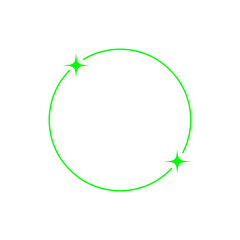 green round shape and star logo