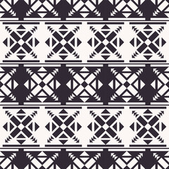Fototapeta premium Abstract geometric black and white pattern. Vector abstract geometric shape black and white stripes seamless pattern background. Abstract geometric pattern use for fabric, home decoration elements.