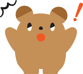 ネガティブなクマ_驚く