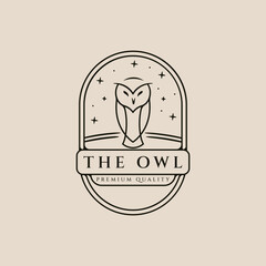 owl birds vector logo illustration design badge