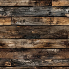Obraz premium Seamless Wood Pattern, Boards, Rustic, Vintage. Pattern Fits Together Seamlessly. Generative AI