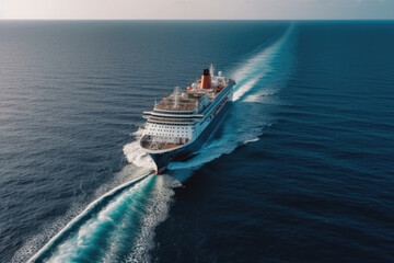 Fototapeta premium cruise in the ocean as touristic theme created with Generative AI technology