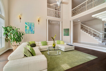 a home living room in a mansion 