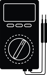 multimeter glyph to measure the component electricity