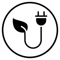 green energy glyph icon
