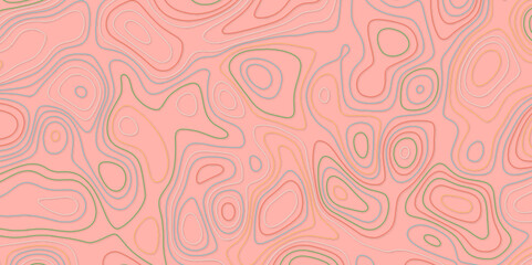seamless pattern with contour lines map