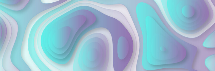 Obraz na płótnie Canvas Modern colorful papercut wave background premium vector concept