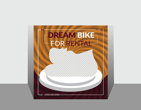 Bike social media post with creative design.