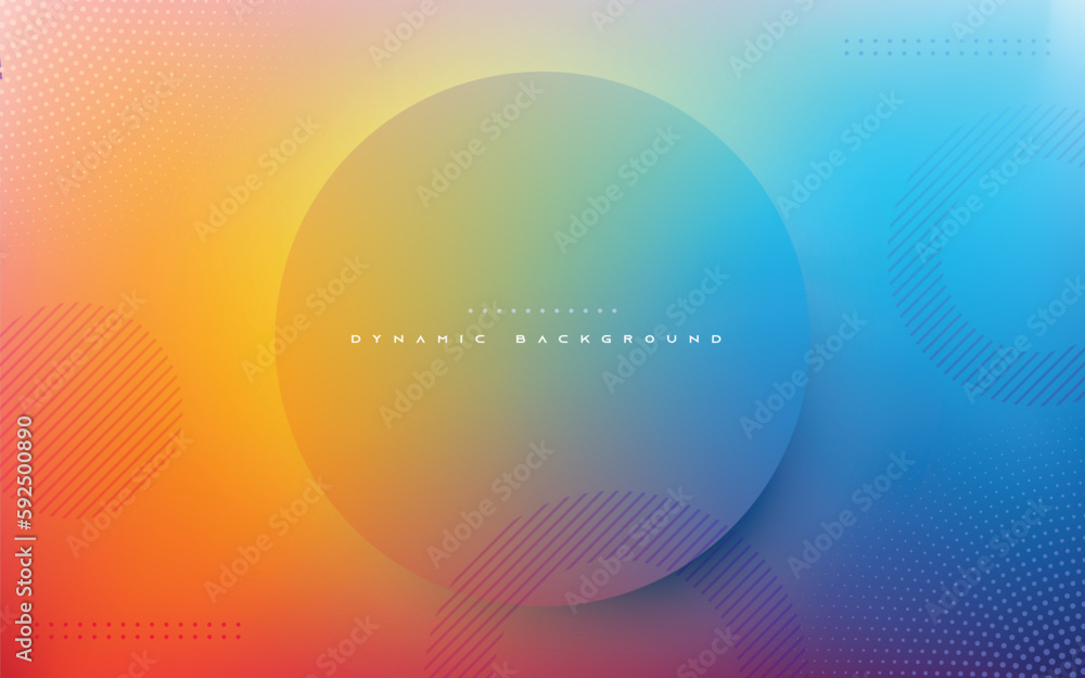 Aufkleber abstract gradient background elegant circle shape design