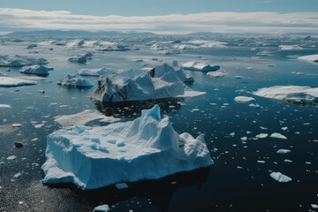 iceberg in polar regions created with Generative AI technology