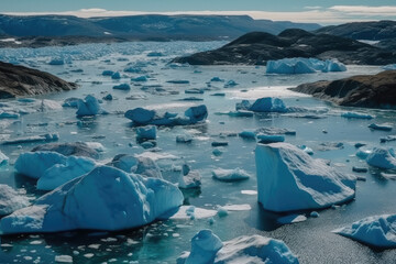 iceberg in polar regions created with Generative AI technology