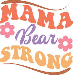 Mother's Day Retro groovy SVG Design
