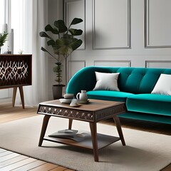 modern living room rendering 3d sofa