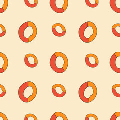 Seamless pattern, repeatable background. Funny rounded shapes.