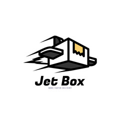 flying box for delivery modern logo design