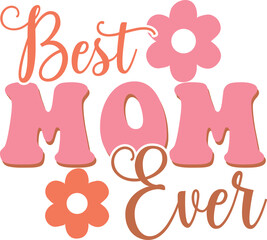 Mother's Day Retro groovy SVG Design