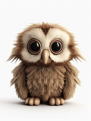Naklejka premium happy little owl Generative AI