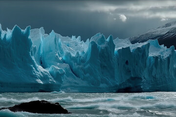 Fototapeta na wymiar perito moreno glacier country created with Generative AI technology